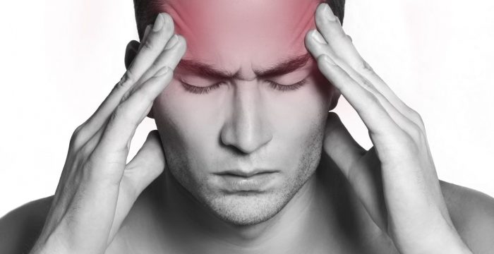 11576036 - handsome man having a migraine isolated on white